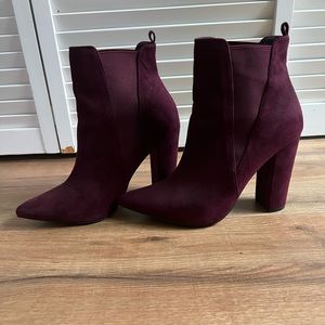 Woman’s Burgundy/Maroon Charlotte Russe Booties Size  8.5